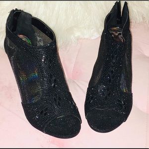Formal Bling Open Toe Heels. Size 9M.